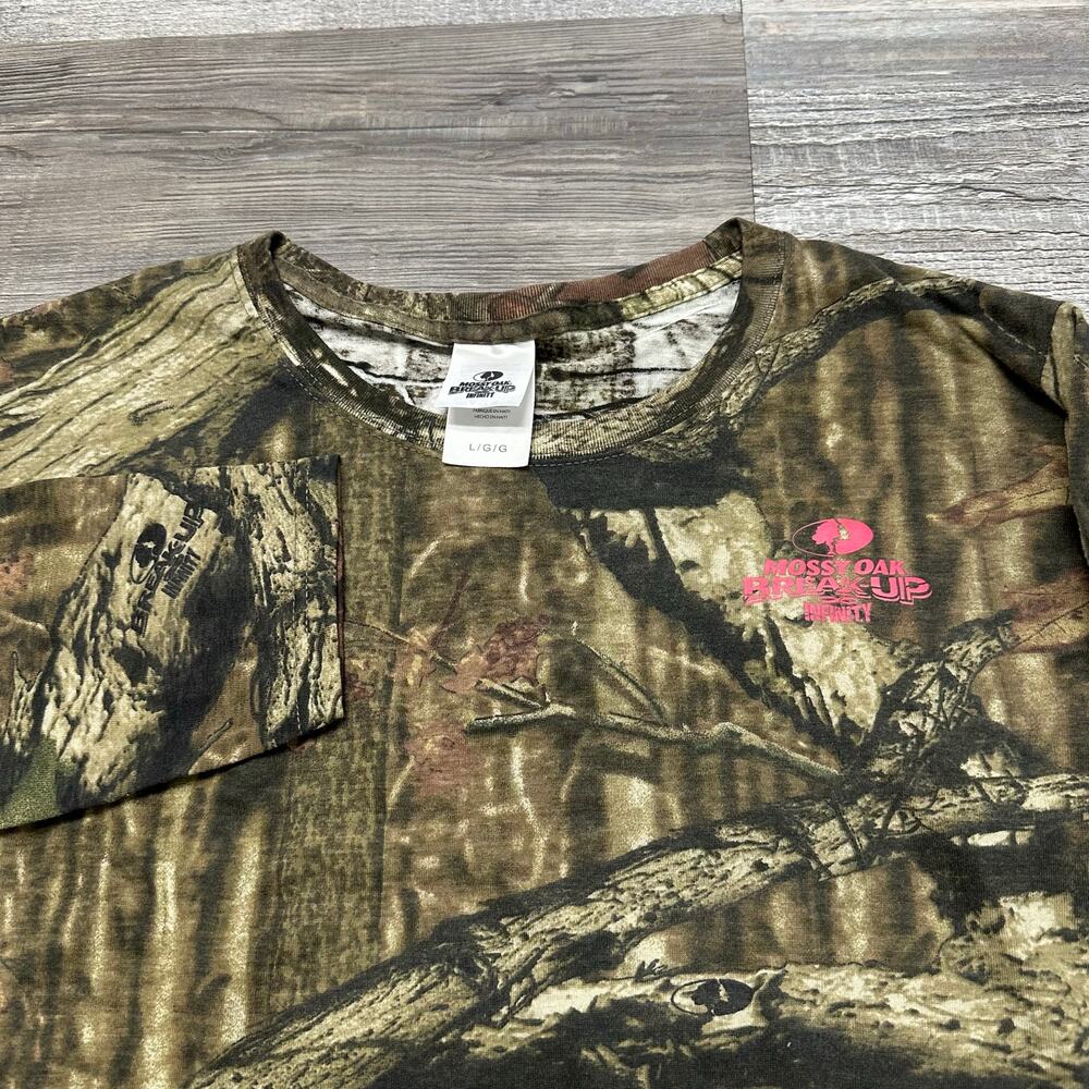 NWT Mossy Oak Break-Up Infinity Womens L Hunting Camouflage Long Sleeve T-Shirt‎